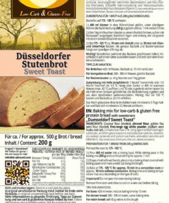 Düsseldorfer Stutenbrot Süßes Brot zuckerfrei low-carb glutenfrei