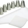 Kitchencraft Spritzbeutel-Set mit 7 Edelstahltüllen