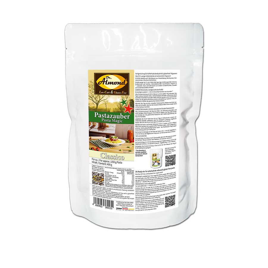 Pastazauber Classico low-carb-glutenfreie Nudeln keto Pastamehl Tuete