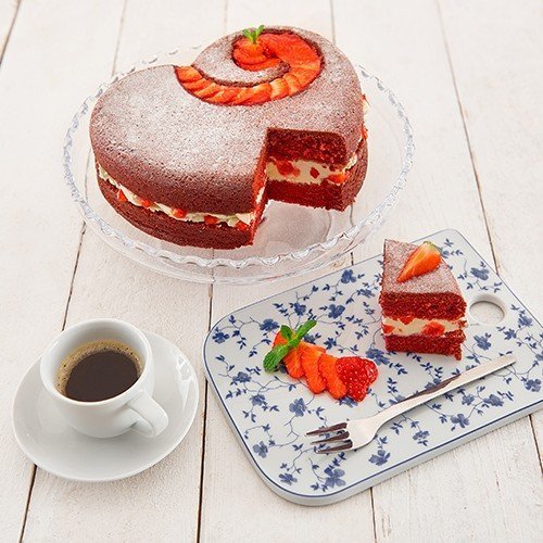 Lurch Flexiform Herz Silikonform "Back die Hälfte" für kleine Kuchen 19cm