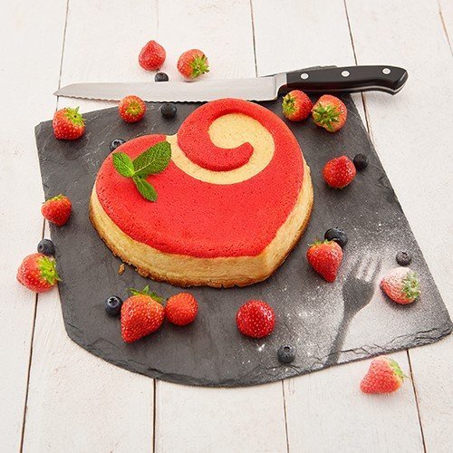 Lurch Flexiform Herz Silikonform "Back die Hälfte" für kleine Kuchen 19cm