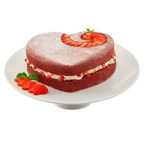 Lurch Flexiform Herz Silikonform "Back die Hälfte" für kleine Kuchen 19cm