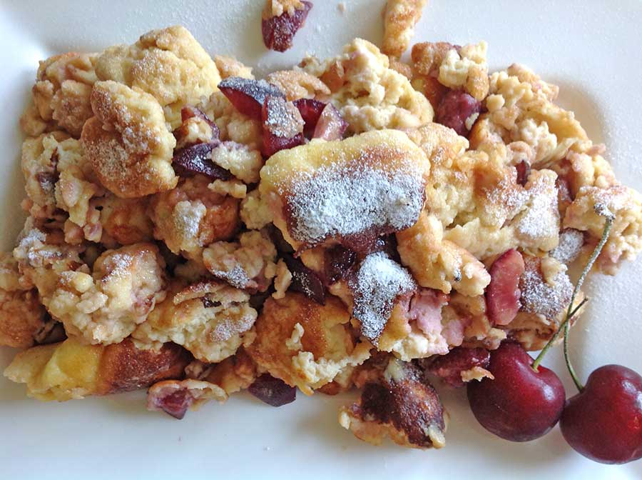 Rezept Kirschen-Schmarrn mit Skyr lowcarb glutenfrei