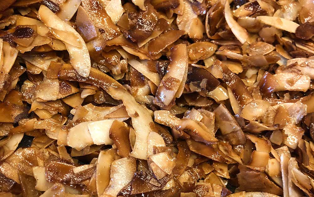 Rezept Kokoskrokant zum Snacken und für Desserts, Schokolade, Eis lowcarb keto