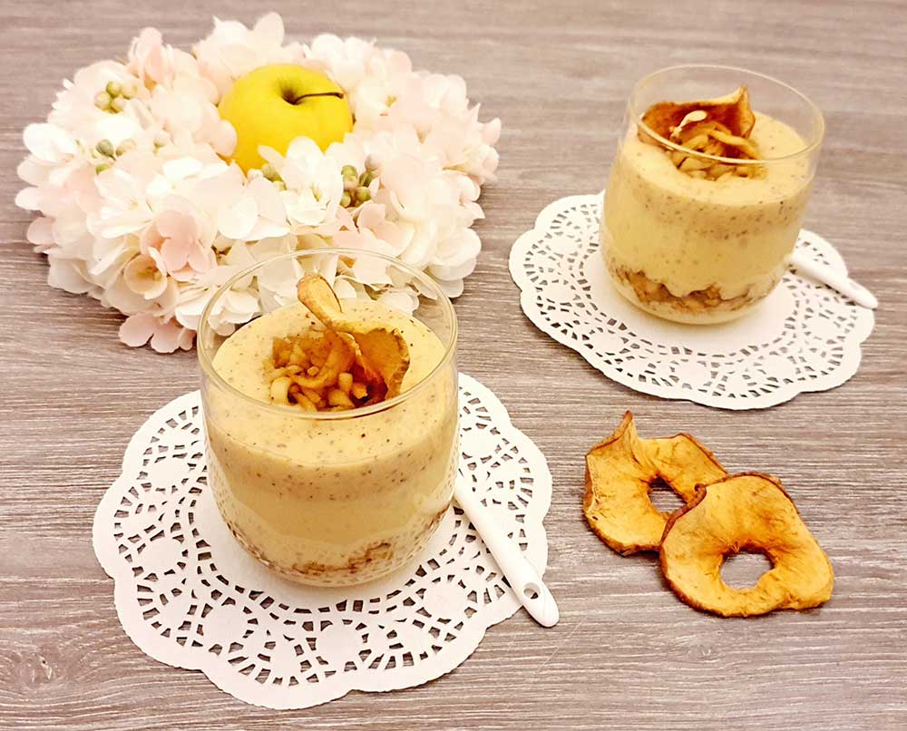 Rezept Proteindessert "Apfelstrudel" lowcarb glutenfrei