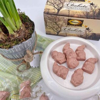 CHOKETO Frühlingsfreunde ERDBEER-SAHNE – Low Carb & Keto Schokoladenfiguren – handgemacht