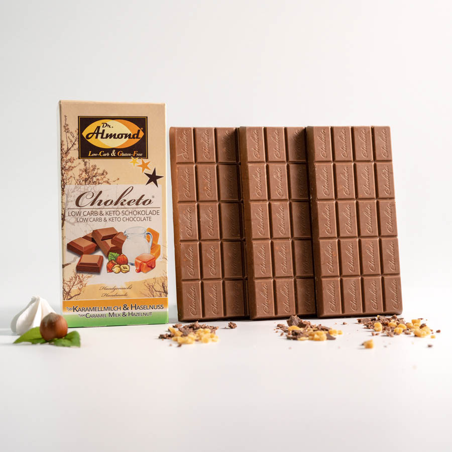 CHOKETO Karamellmilch Haselnuss low-carb zuckerfrei keto